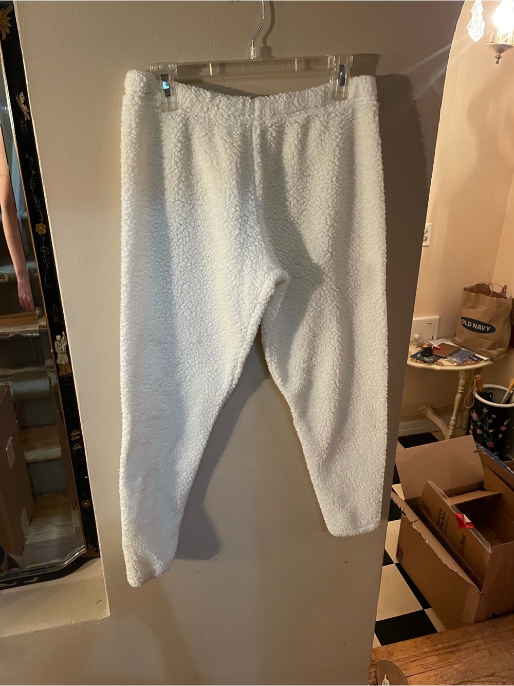 BearPaw White Sherpa comfy winter pants